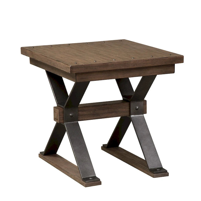 Ensemble de 3 tables basses Sonoma Road en bois vieilli et métal