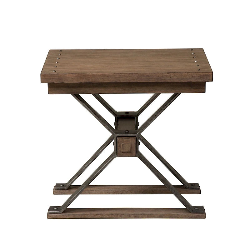 Ensemble de 3 tables basses Sonoma Road en bois vieilli et métal