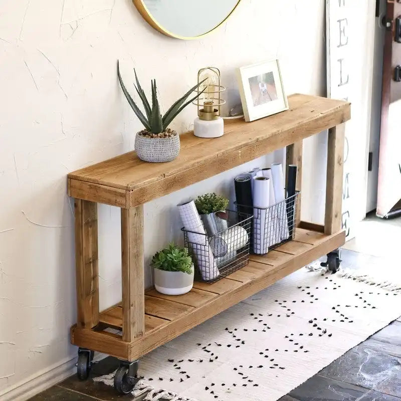 Console sur roulettes Natural 60