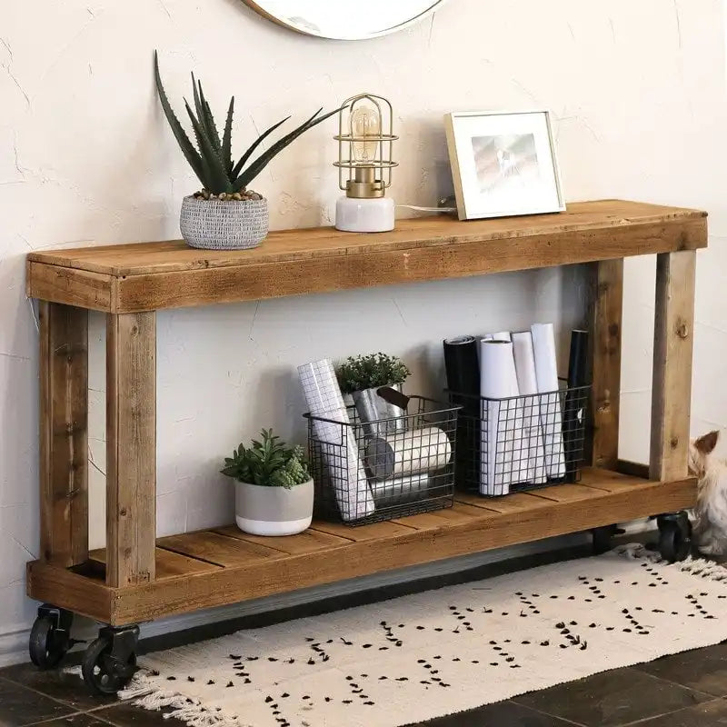 Console sur roulettes Natural 60