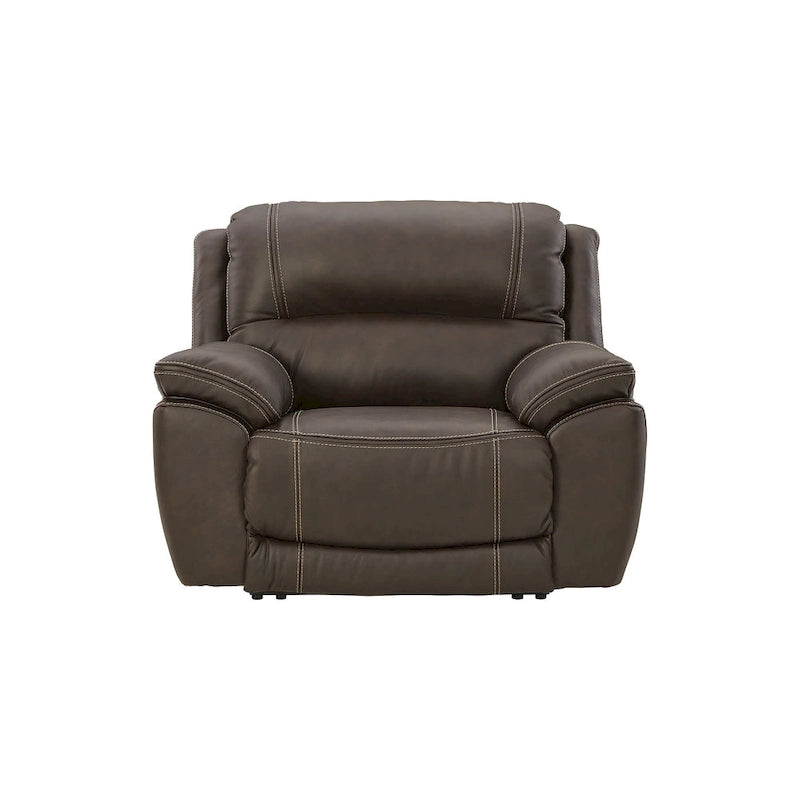 Fauteuil inclinable motorisé Dunleith Zero Wall en cuir marron