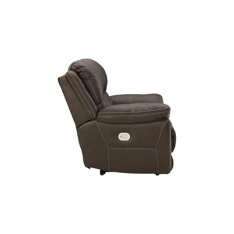 Fauteuil inclinable motorisé Dunleith Zero Wall en cuir marron