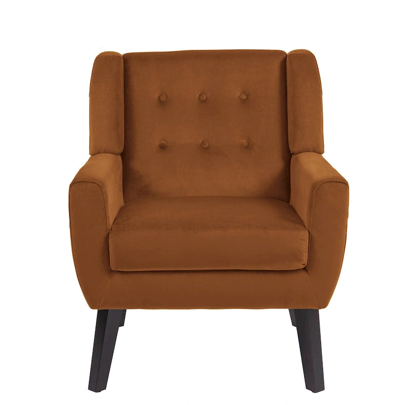 Fauteuil d'appoint moderne en velours, lot de 2