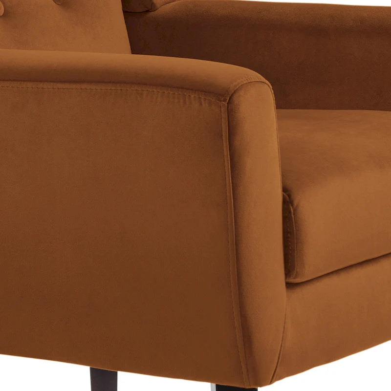 Fauteuil d'appoint moderne en velours, lot de 2