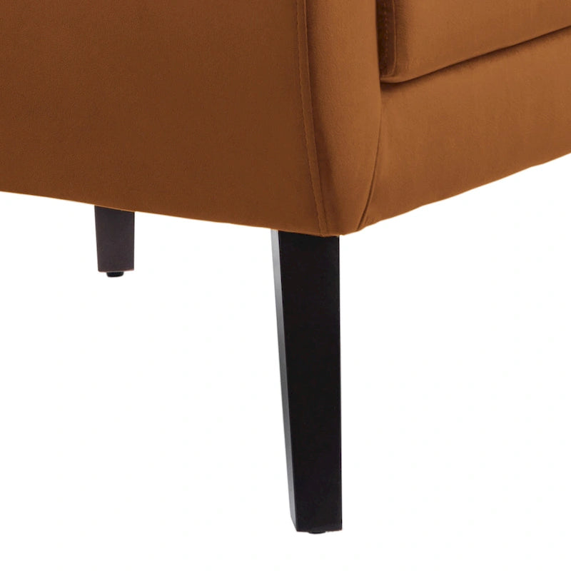 Fauteuil d'appoint moderne en velours, lot de 2