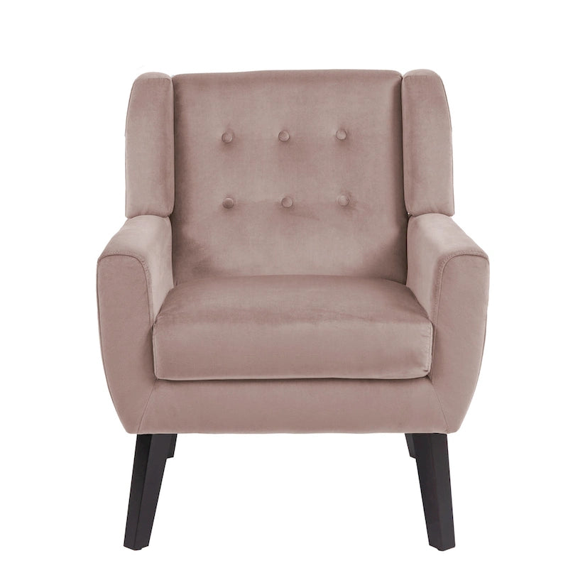 Fauteuil d'appoint moderne en velours, lot de 2