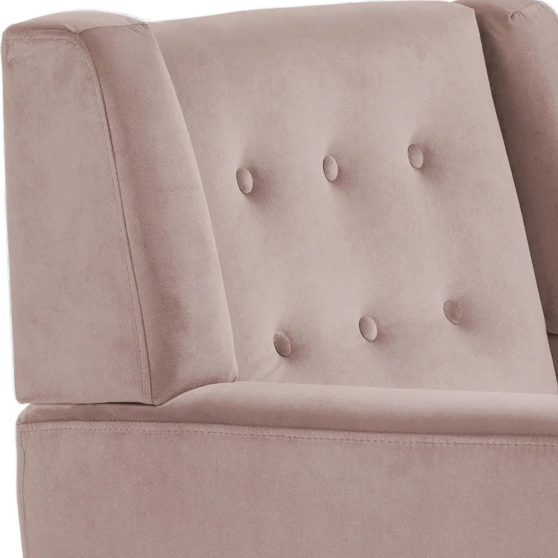 Fauteuil d'appoint moderne en velours, lot de 2
