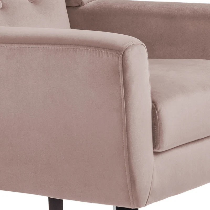 Fauteuil d'appoint moderne en velours, lot de 2