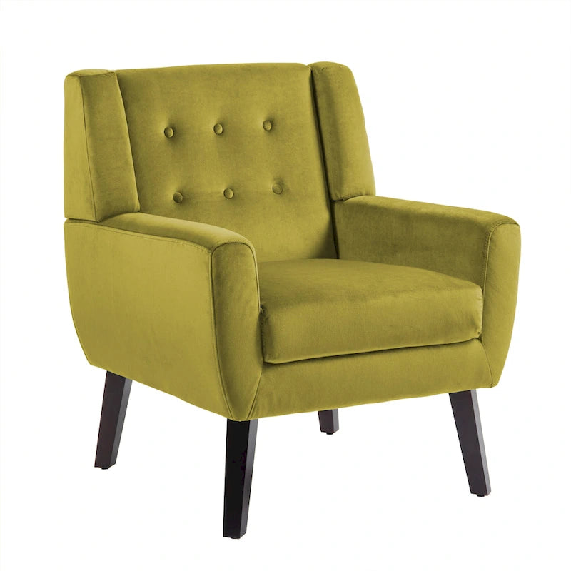 Fauteuil d'appoint moderne en velours, lot de 2