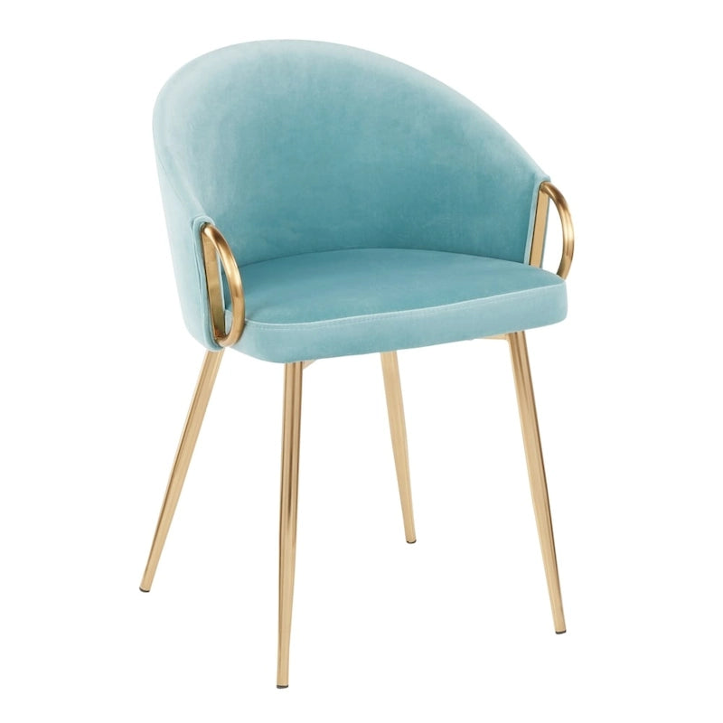 Silver Orchid Battista Chaise Rembourrée Glam Dorée - N/A