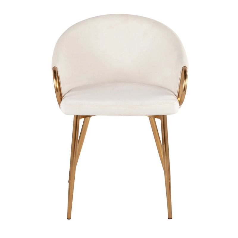 Silver Orchid Battista Chaise Rembourrée Glam Dorée - N/A