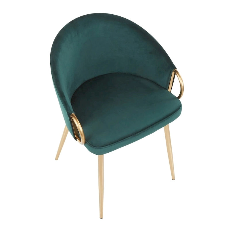 Silver Orchid Battista Chaise Rembourrée Glam Dorée - N/A
