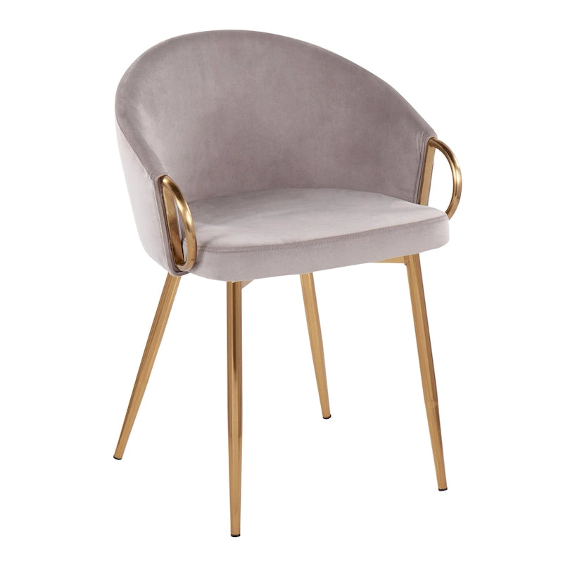 Silver Orchid Battista Chaise Rembourrée Glam Dorée - N/A
