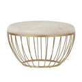 Pouf rond rembourré en tissu