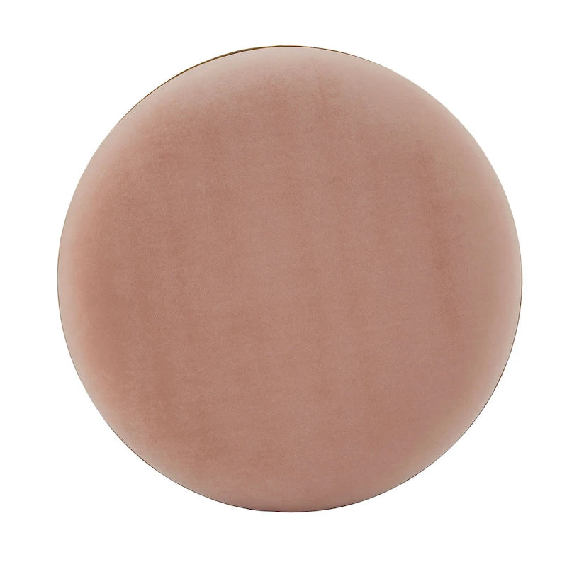 Pouf rond rembourré en tissu