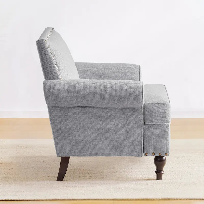 Fauteuils avec Accents Cloutés Modernes, Ensemble de 2