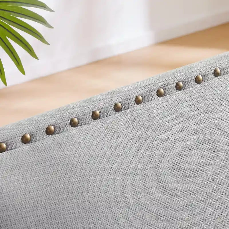 Fauteuils avec Accents Cloutés Modernes, Ensemble de 2
