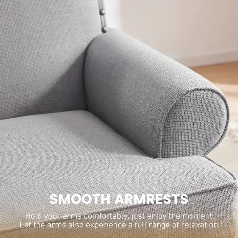 Fauteuils avec Accents Cloutés Modernes, Ensemble de 2