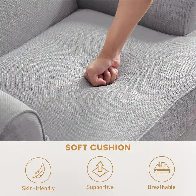 Fauteuils avec Accents Cloutés Modernes, Ensemble de 2