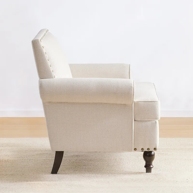 Fauteuils avec Accents Cloutés Modernes, Ensemble de 2
