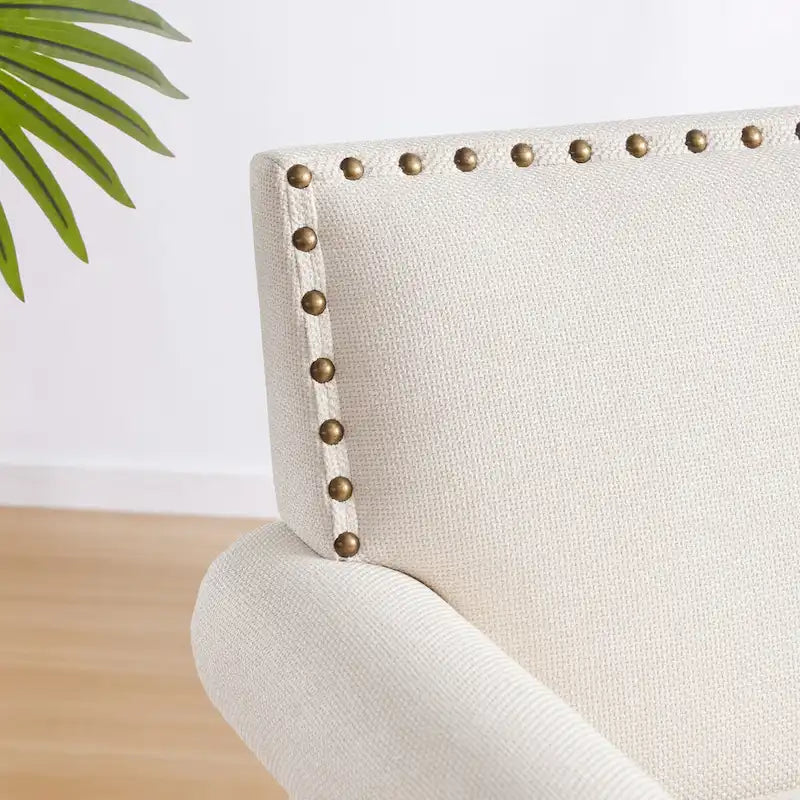 Fauteuils avec Accents Cloutés Modernes, Ensemble de 2