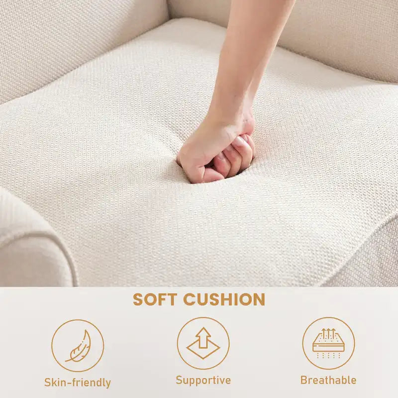 Fauteuils avec Accents Cloutés Modernes, Ensemble de 2