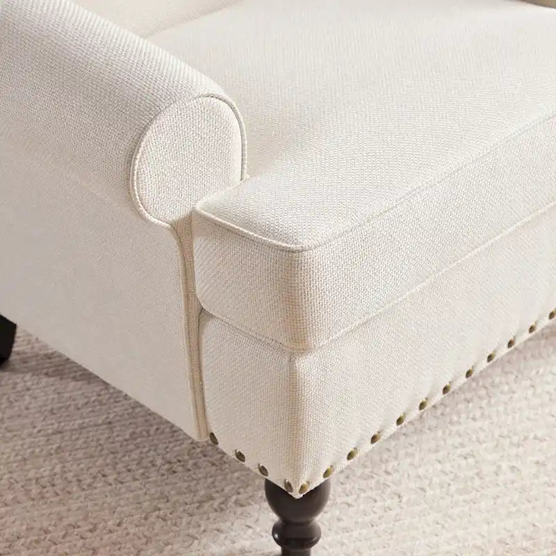Fauteuils avec Accents Cloutés Modernes, Ensemble de 2
