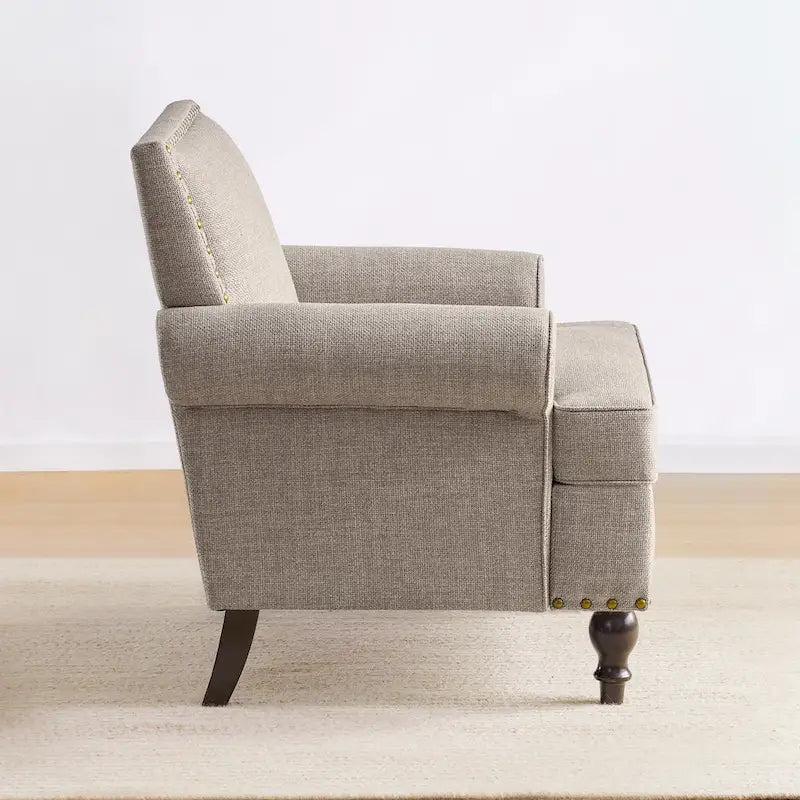 Fauteuils avec Accents Cloutés Modernes, Ensemble de 2