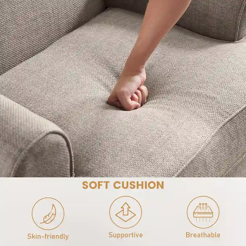 Fauteuils avec Accents Cloutés Modernes, Ensemble de 2
