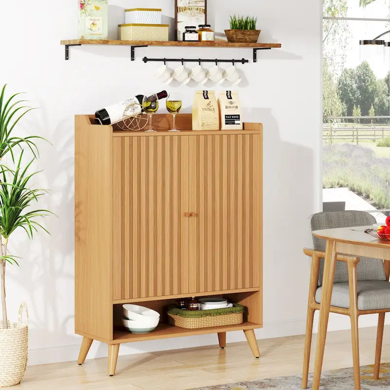 Buffet de salle à manger avec 2 portes et étagères amovibles