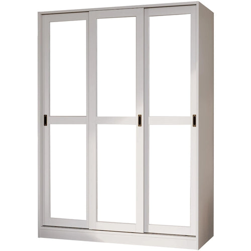 Système de rangement mural 100 % bois massif pour armoires et penderies, avec portes coulissantes à miroir, à persiennes ou à panneaux surélevés