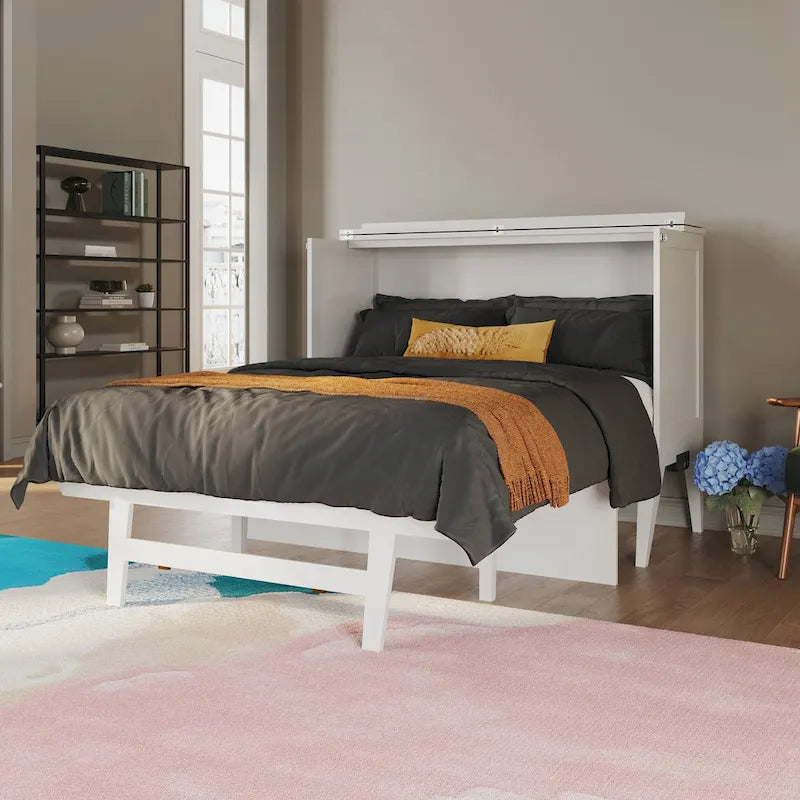 Bureau escamotable complet Northampton avec matelas, blanc