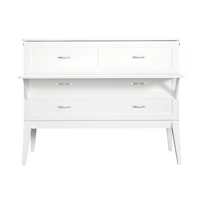 Bureau escamotable complet Northampton avec matelas, blanc