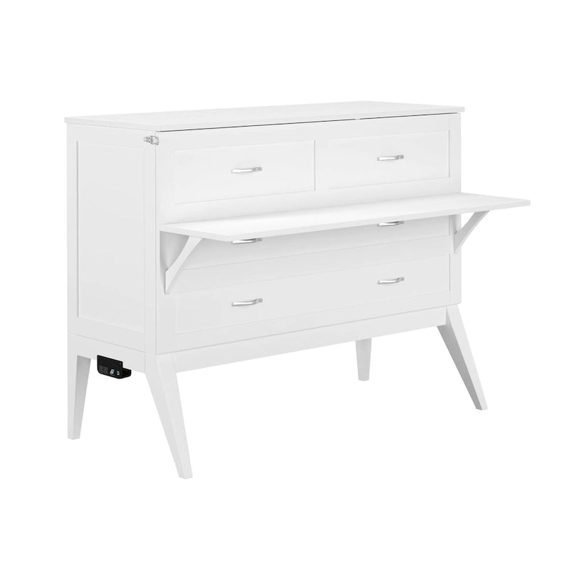 Bureau escamotable complet Northampton avec matelas, blanc