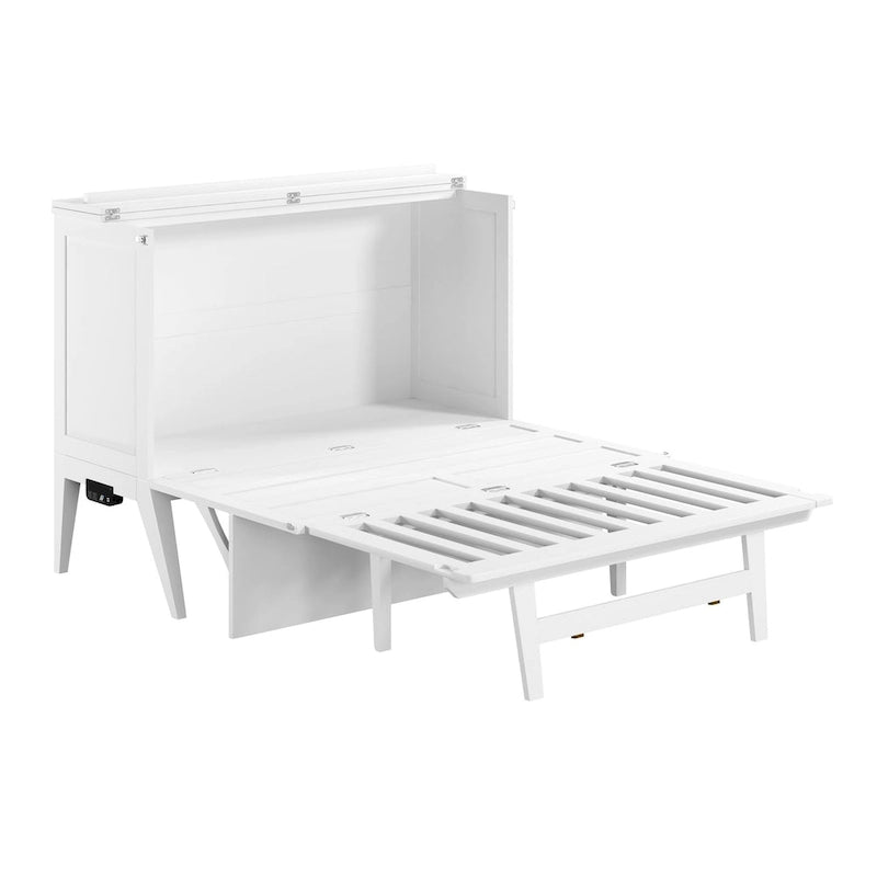 Bureau escamotable complet Northampton avec matelas, blanc