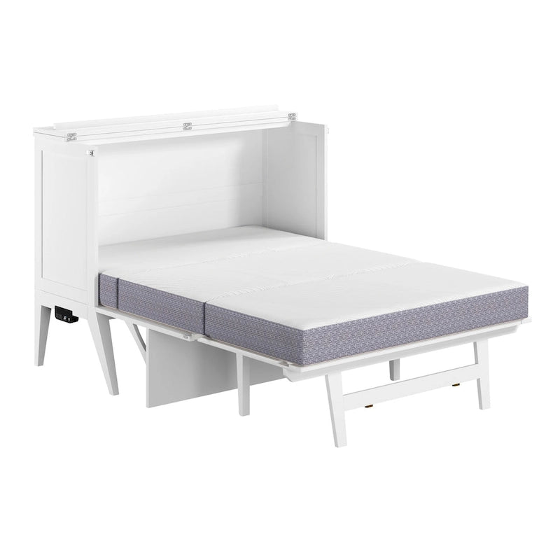 Bureau escamotable complet Northampton avec matelas, blanc