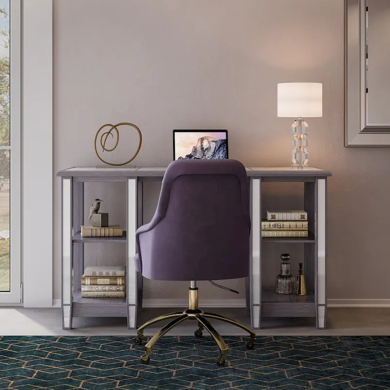 Bureau d'ordinateur Vedlin avec miroir