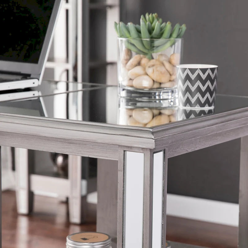 Bureau d'ordinateur Vedlin avec miroir