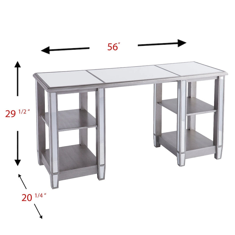 Bureau d'ordinateur Vedlin avec miroir