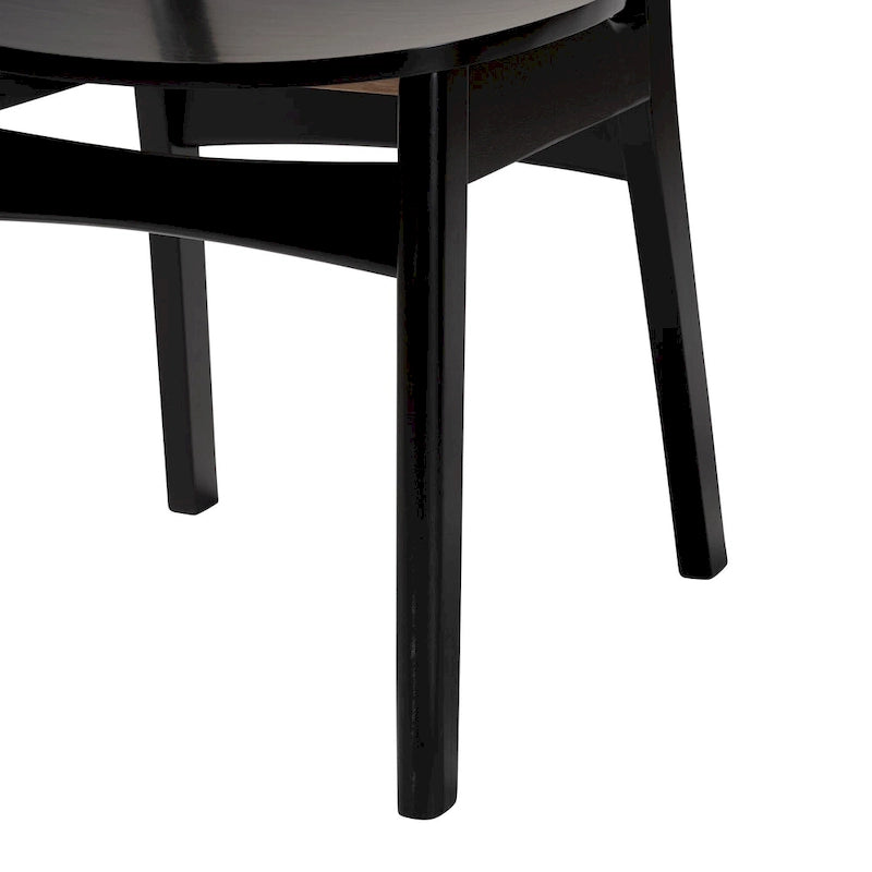 Lot de 2 chaises de salle à manger en bois et rotin de style Mid-Century Modern