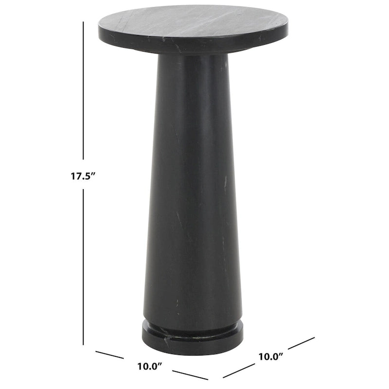 Table d'appoint ronde Jose en marbre - 10 la. x 10 prof. x 18 h po