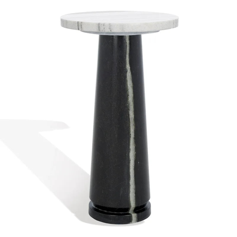 Table d'appoint ronde Jose en marbre - 10 la. x 10 prof. x 18 h po