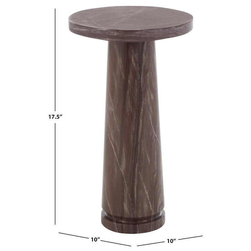Table d'appoint ronde Jose en marbre - 10 la. x 10 prof. x 18 h po