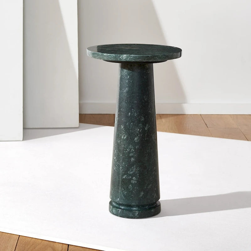 Table d'appoint ronde Jose en marbre - 10 la. x 10 prof. x 18 h po