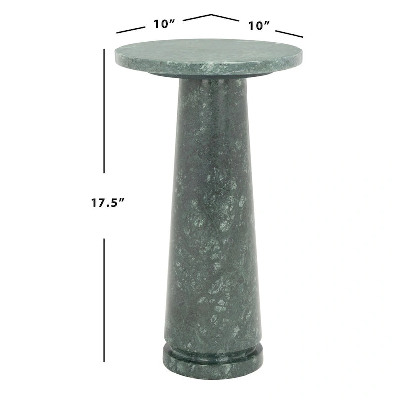 Table d'appoint ronde Jose en marbre - 10 la. x 10 prof. x 18 h po
