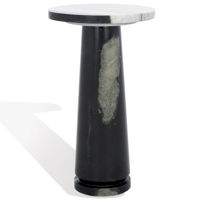 Table d'appoint ronde Jose en marbre - 10 la. x 10 prof. x 18 h po