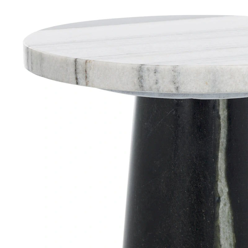 Table d'appoint ronde Jose en marbre - 10 la. x 10 prof. x 18 h po