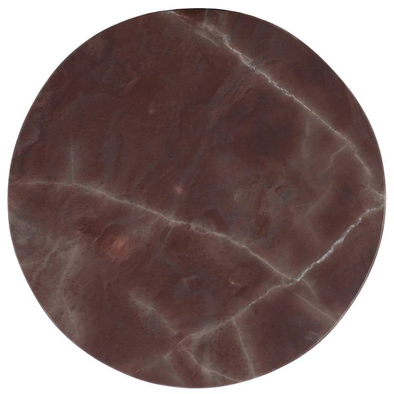 Table d'appoint ronde Jose en marbre - 10 la. x 10 prof. x 18 h po