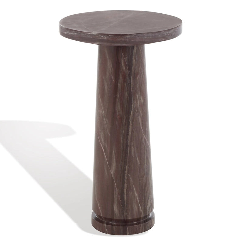 Table d'appoint ronde Jose en marbre - 10 la. x 10 prof. x 18 h po