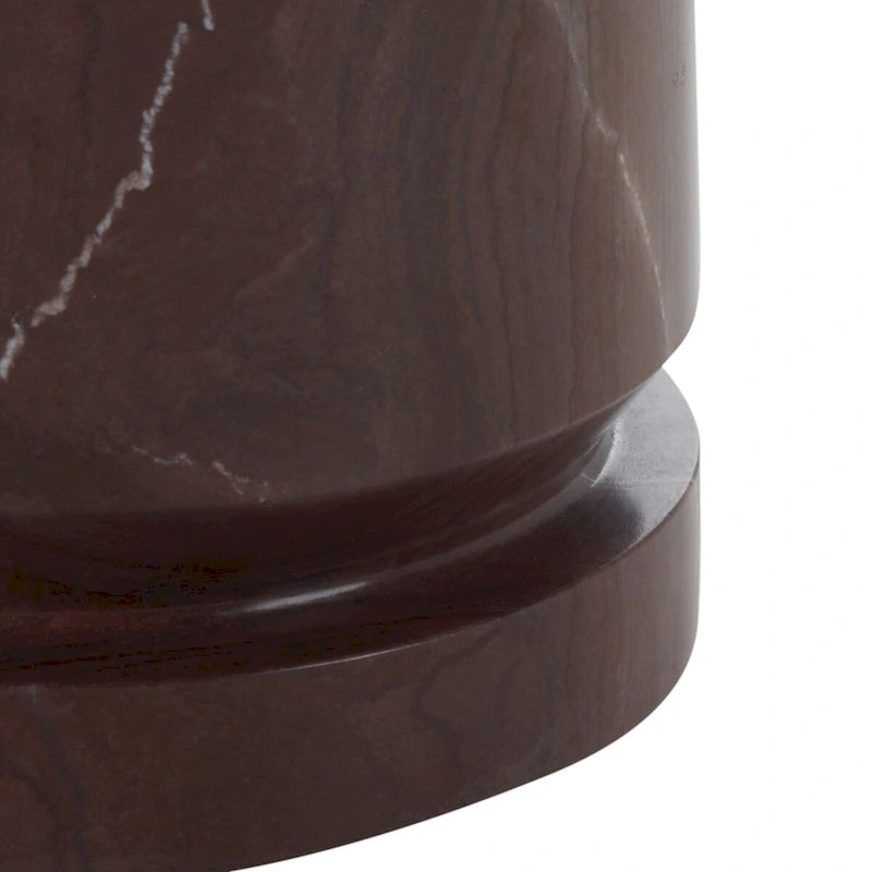 Table d'appoint ronde Jose en marbre - 10 la. x 10 prof. x 18 h po